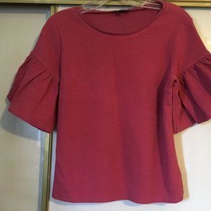 NWOT Express Textured Short Bell Sleeve Top Blouse